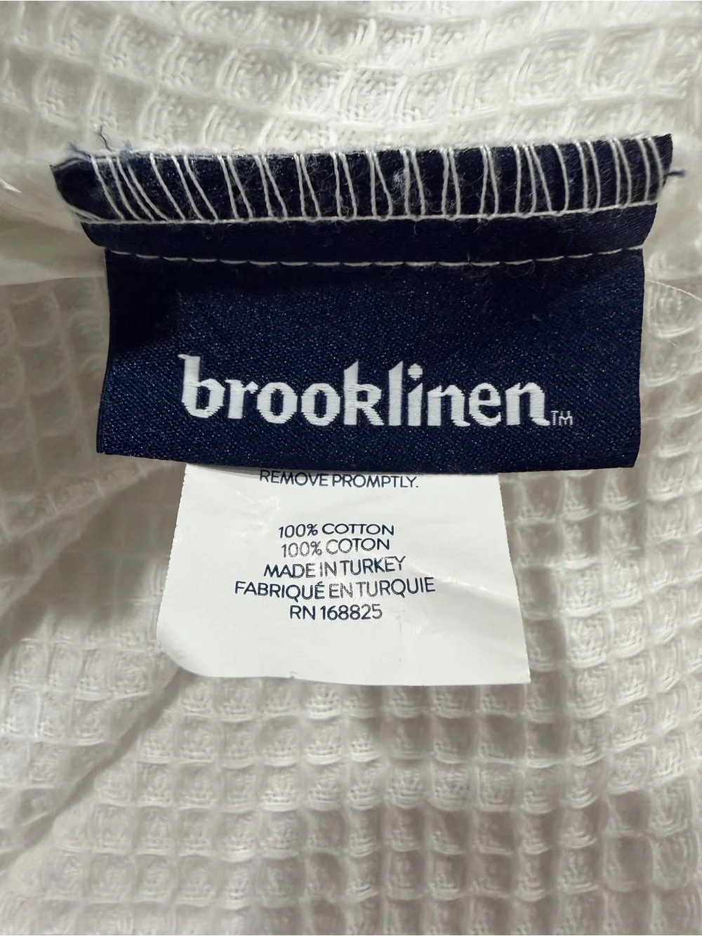 Brooklinen Micro Waffle Duvet Cover King-White Like New